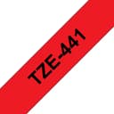 Brother TZe-441 Laminated Label Tape 18mm x 8m Black on Red thumbnail 1