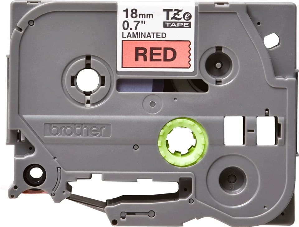 Brother TZe-441 Laminated Label Tape 18mm x 8m Black on Red - Image 2