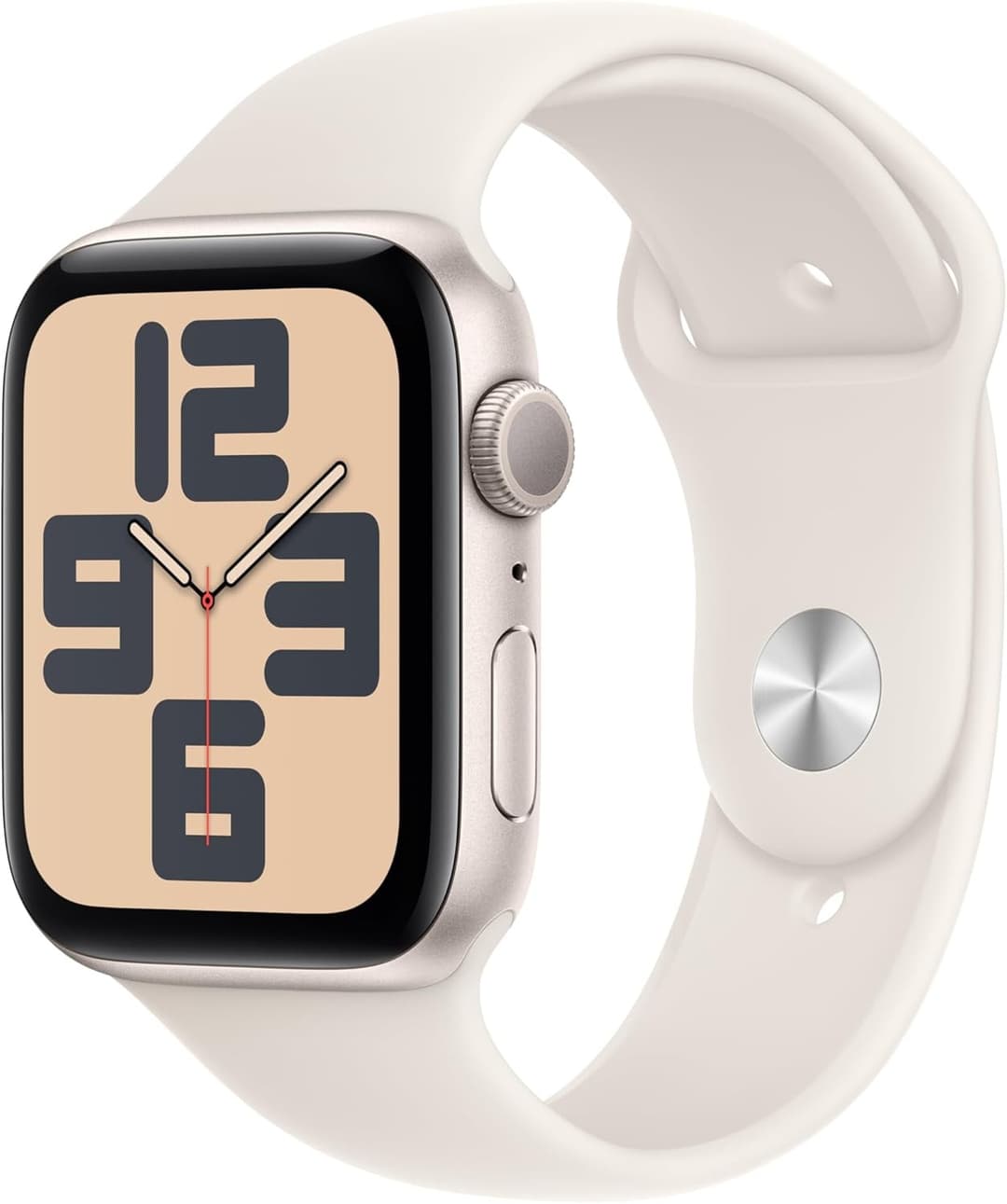 Apple Watch SE 2nd Gen Smartwatch 44mm Starlight Aluminium Starlight Sport Band S/M - Image 3
