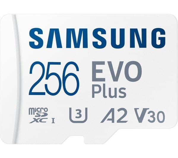 SAMSUNG EVO Plus 256GB microSDXC Memory Card - Class 10 UHS-I U3 V30 A2, 160MB/s, with SD Adapter - Image 1