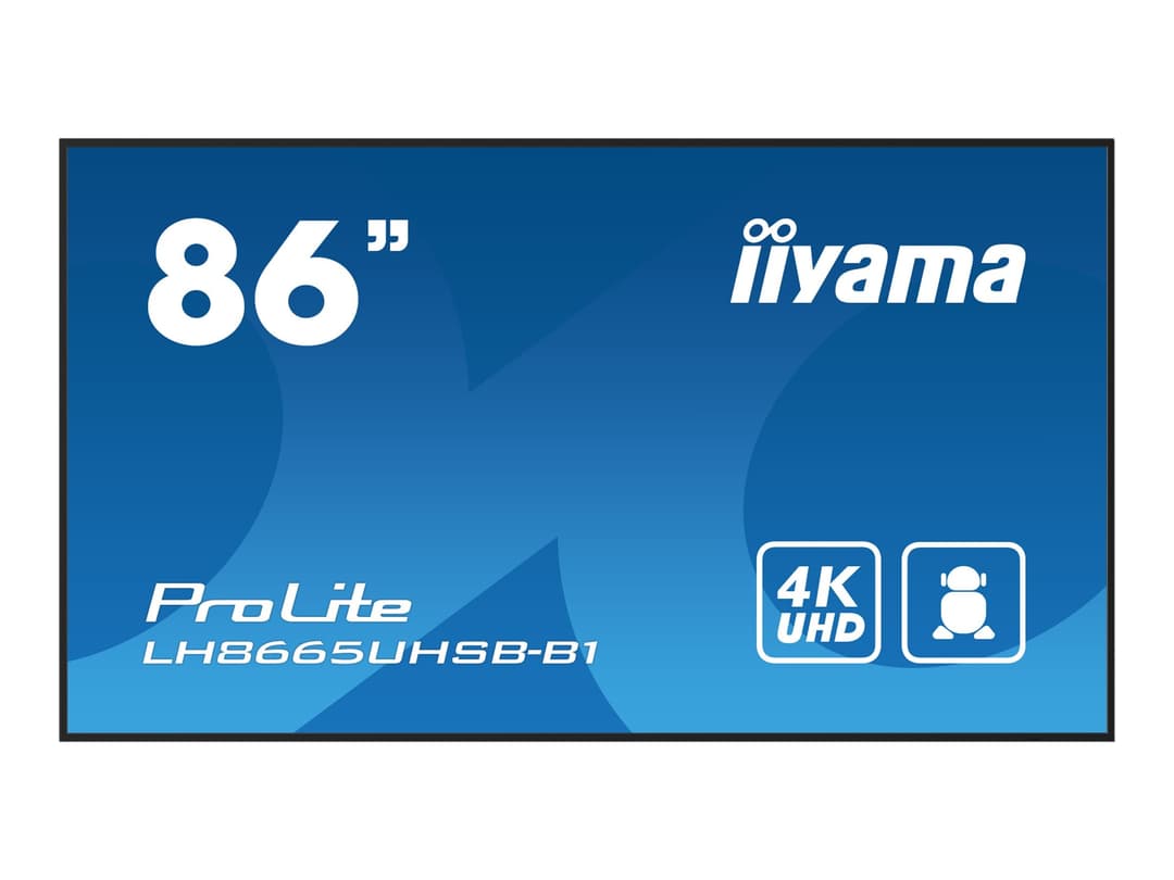 iiyama ProLite LH8665UHSB-B1 86" LED-backlit LCD display - 4K - for digital signage - Image 1