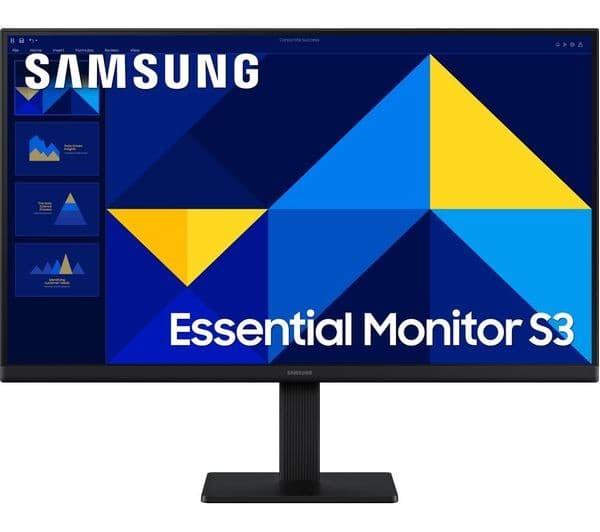 Samsung Essential S3 Full HD IPS 100Hz Monitor, Black (LS24D300GAUXXU) - 24"