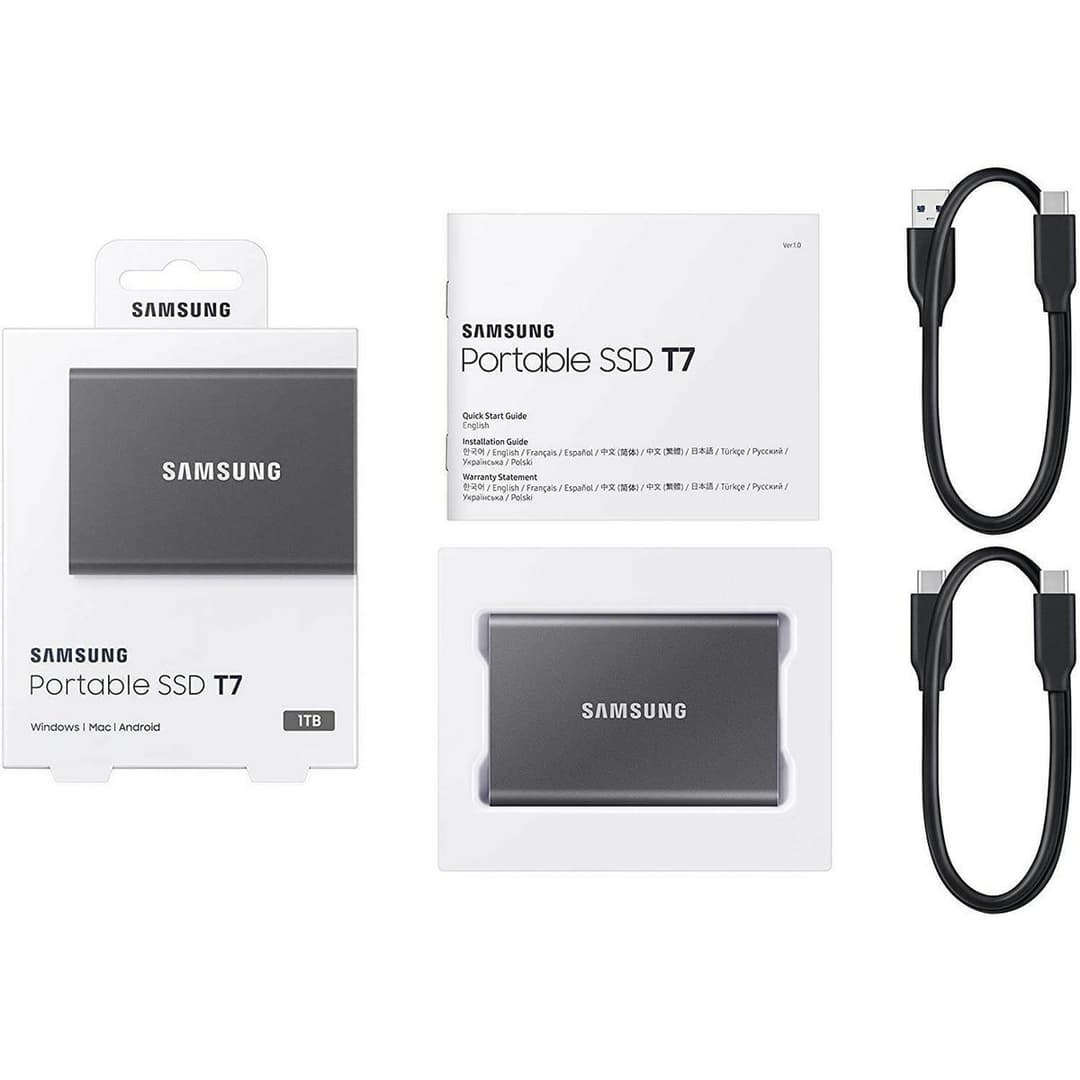 Samsung T7 1TB EXT Portable SSD - Grey - Image 6