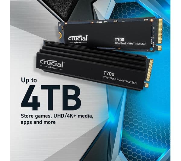 Crucial T700 PCIe Gen5 NVMe M.2 Internal SSD - 2 TB With Heatsink - Image 5
