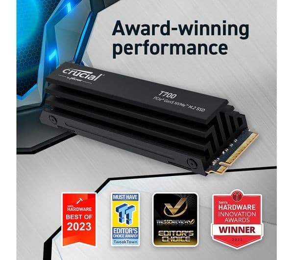 Crucial T700 PCIe Gen5 NVMe M.2 Internal SSD - 2 TB With Heatsink - Image 9