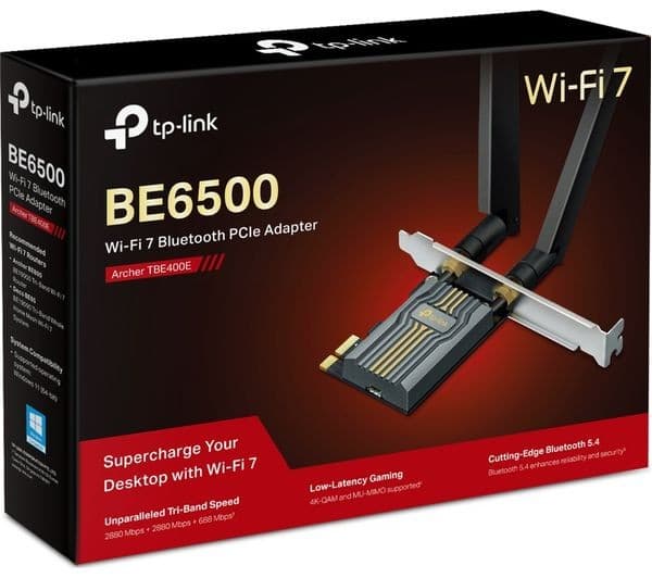 TP-Link Archer TBE400E BE6500 WiFi 7 & Bluetooth 5.4 Tri-Band Wireless PCIe Adapter - Image 2