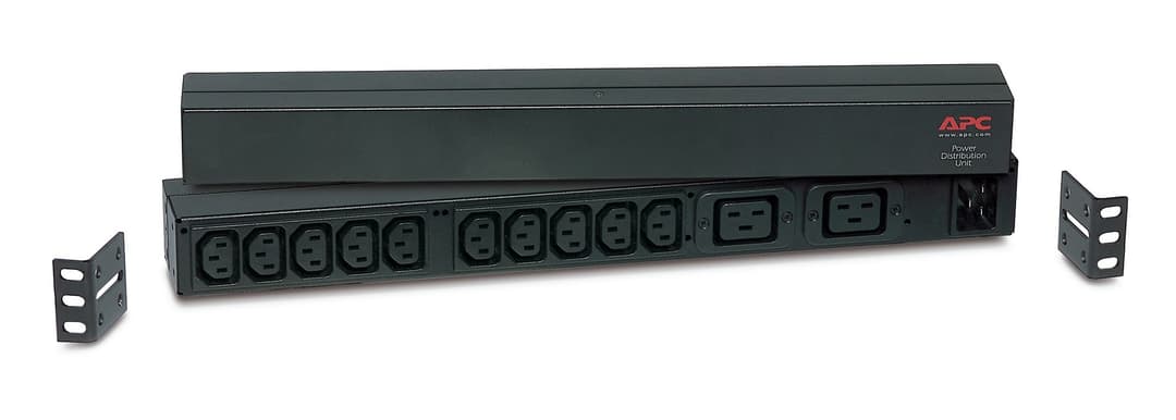 APC AP9559 Basic Rack PDU, 1U, 16A 230V, 12 AC Outlets (10x C13, 2x C19) - Black - Image 1