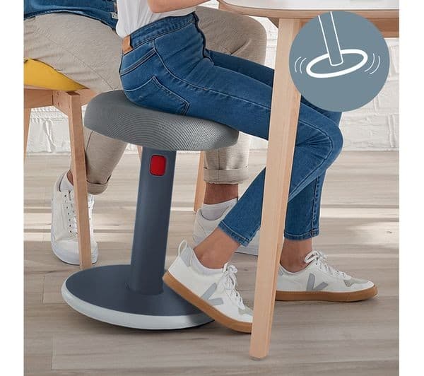 Leitz Ergo Cosy Active Sit-Stand Stool 2-in-1 - Velvet Grey - Image 7