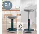 Leitz Ergo Cosy Active Sit-Stand Stool 2-in-1 - Velvet Grey thumbnail 8