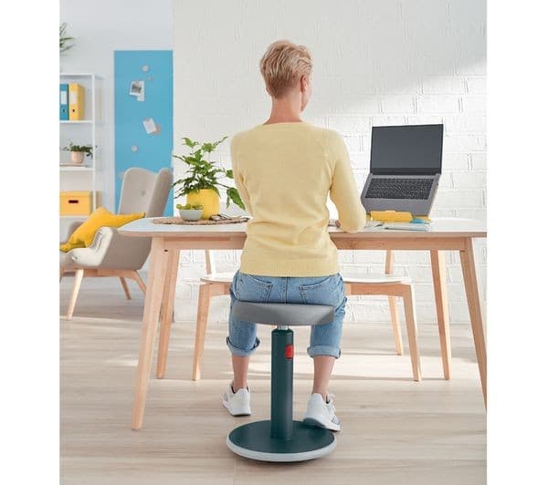 Leitz Ergo Cosy Active Sit-Stand Stool 2-in-1 - Velvet Grey - Image 9