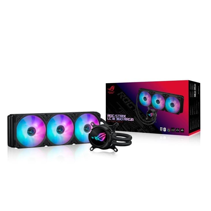 Asus ROG STRIX LC III 360 ARGB LCD All-in-One Liquid Cooler - Black