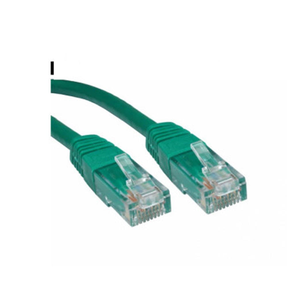 Microconnect 15 meter Cat5e UTP PVC Network Cable, RJ45 Male Connectors - Green - Image 1