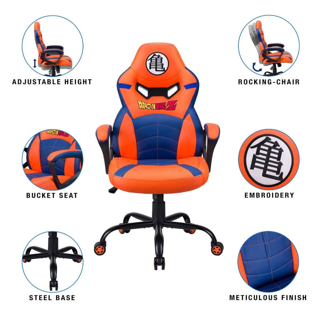 Subsonic Dragon Ball Z Junior Gaming Chair - Orange and Blue - Image 9