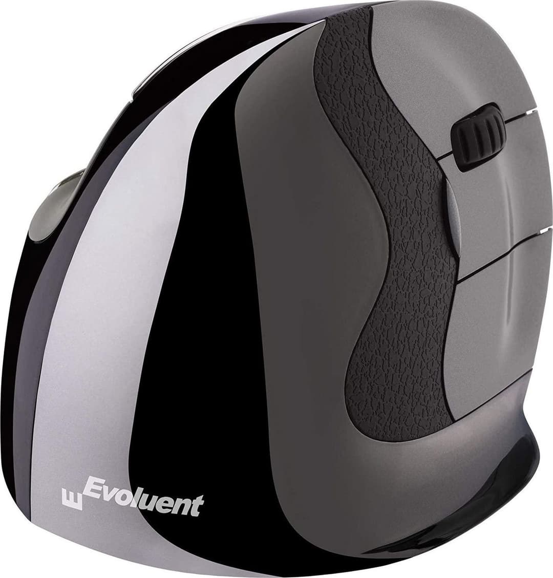 Evoluent VerticalMouse D Wireless Right-Handed Vertical Mouse, Laser, Grey - Medium - Image 1