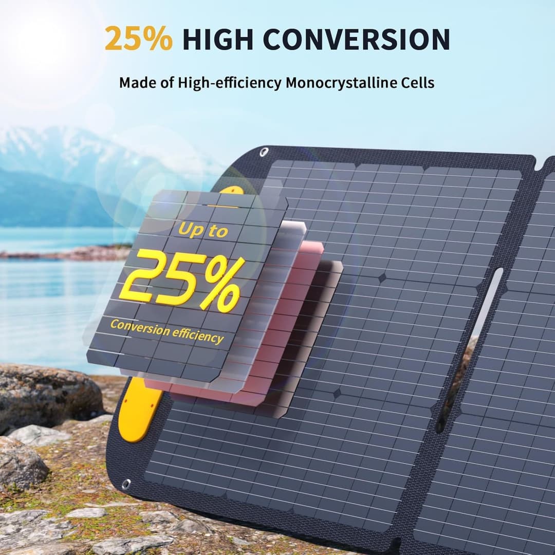 VTOMAN VS110 110W Portable Foldable Solar Panel - Black - Image 3