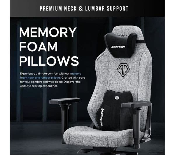ANDASEAT Phantom 3 Series Premium Gaming Chair - XL, Grey - Image 4
