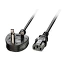 Lindy 2m UK 3 Pin Plug to IEC C13 Mains Power Cable, Black thumbnail 2