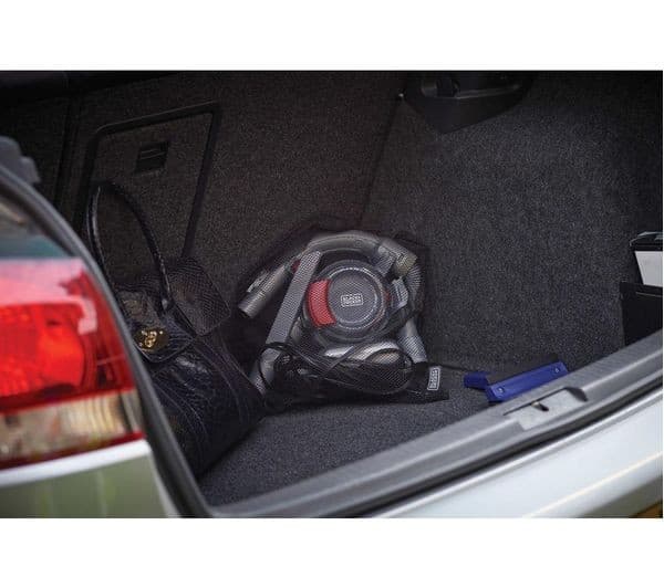 BLACK + DECKER DustBuster Flexi Auto PD1200AV 12V Corded Handheld Car Vacuum Cleaner - Red & Grey - Image 7