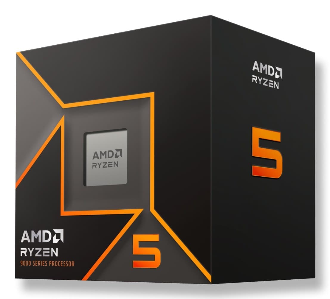 AMD Ryzen 5 9600 Processor 6-Core 12-Thread 3.8 GHz (5.2 GHz Boost) 32 MB L3 Socket AM5 Boxed with Wraith Stealth Cooler