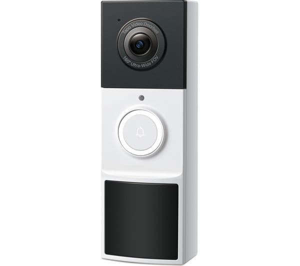 TP-LINK Tapo D210 2K 3 MP WiFi Battery Video Doorbell with Chime - White