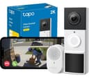 TP-LINK Tapo D210 2K 3 MP WiFi Battery Video Doorbell with Chime - White thumbnail 3