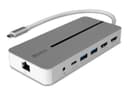 Lindy DST-Mx Duo USB-C Docking Station, 2x 4K HDMI, 100W PD, Gigabit Ethernet (43360), Silver White thumbnail 1