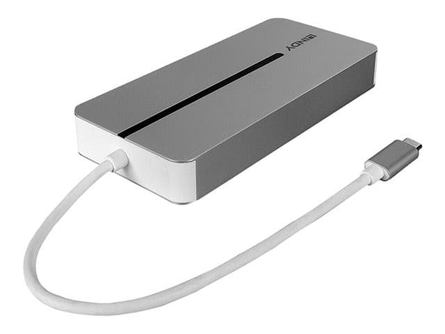 Lindy DST-Mx Duo USB-C Docking Station, 2x 4K HDMI, 100W PD, Gigabit Ethernet (43360), Silver White - Image 2