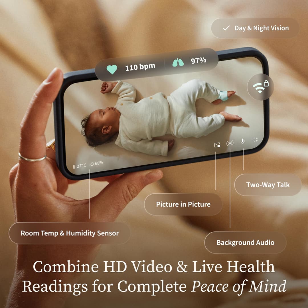 Owlet Dream Duo PSR3NMWIN Smart Baby Monitor - Bedtime Blue - Image 3