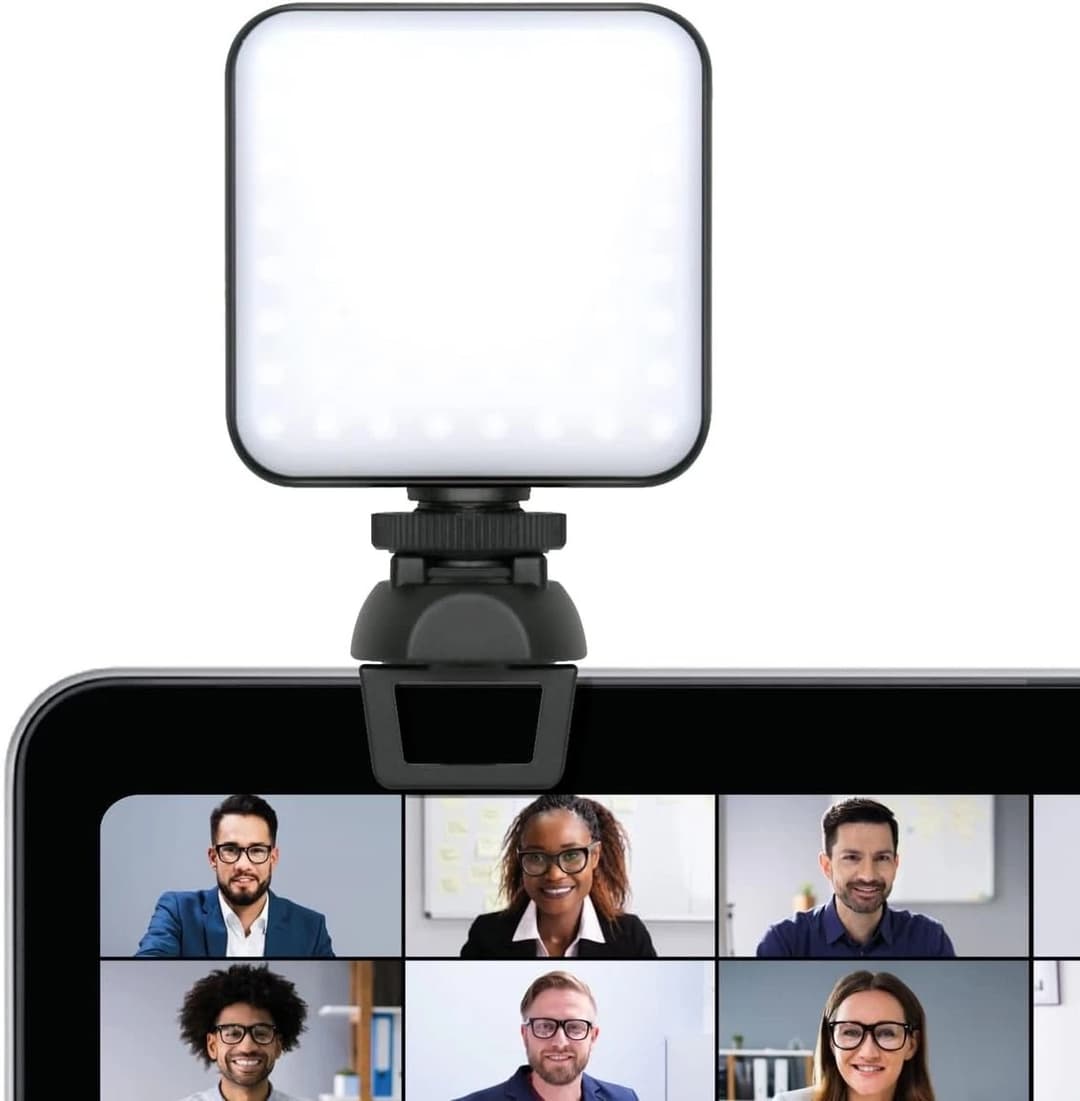 XQISIT Snap Laptop Light – Portable Clip-On 6W LED Light for Video Calls, Work & Study – 2500-6500K Adjustable, Rechargeable 2000mAh, USB-C - Image 1