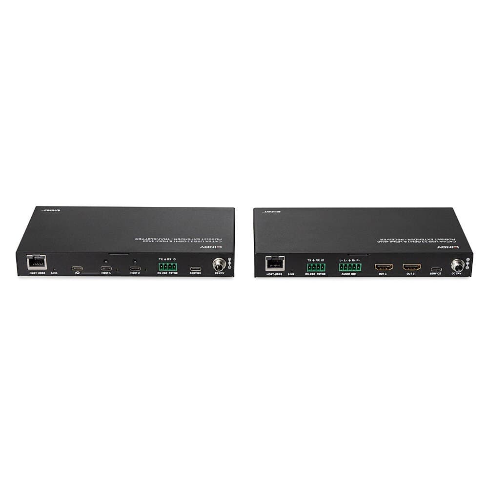 Lindy 100m Cat.6A 2 Host USB 3.2 Gen 1 & HDMI 4K60 HDBaseT Extender - Image 3