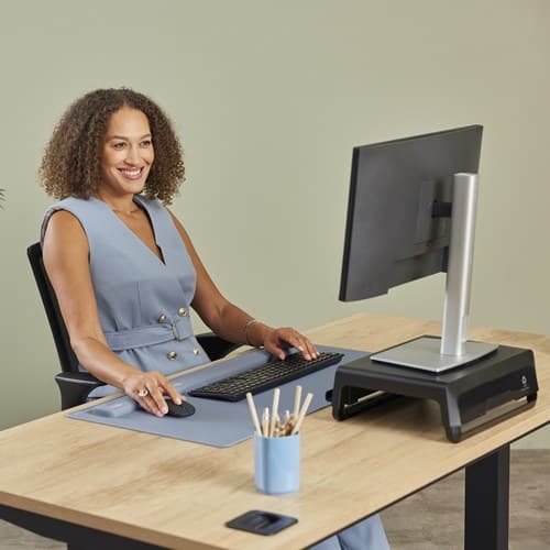 Fellowes Wrist Rest Breyta Palm Rest with Antibacterial Protection Ergonomic Wrist Support Marine - Image 4