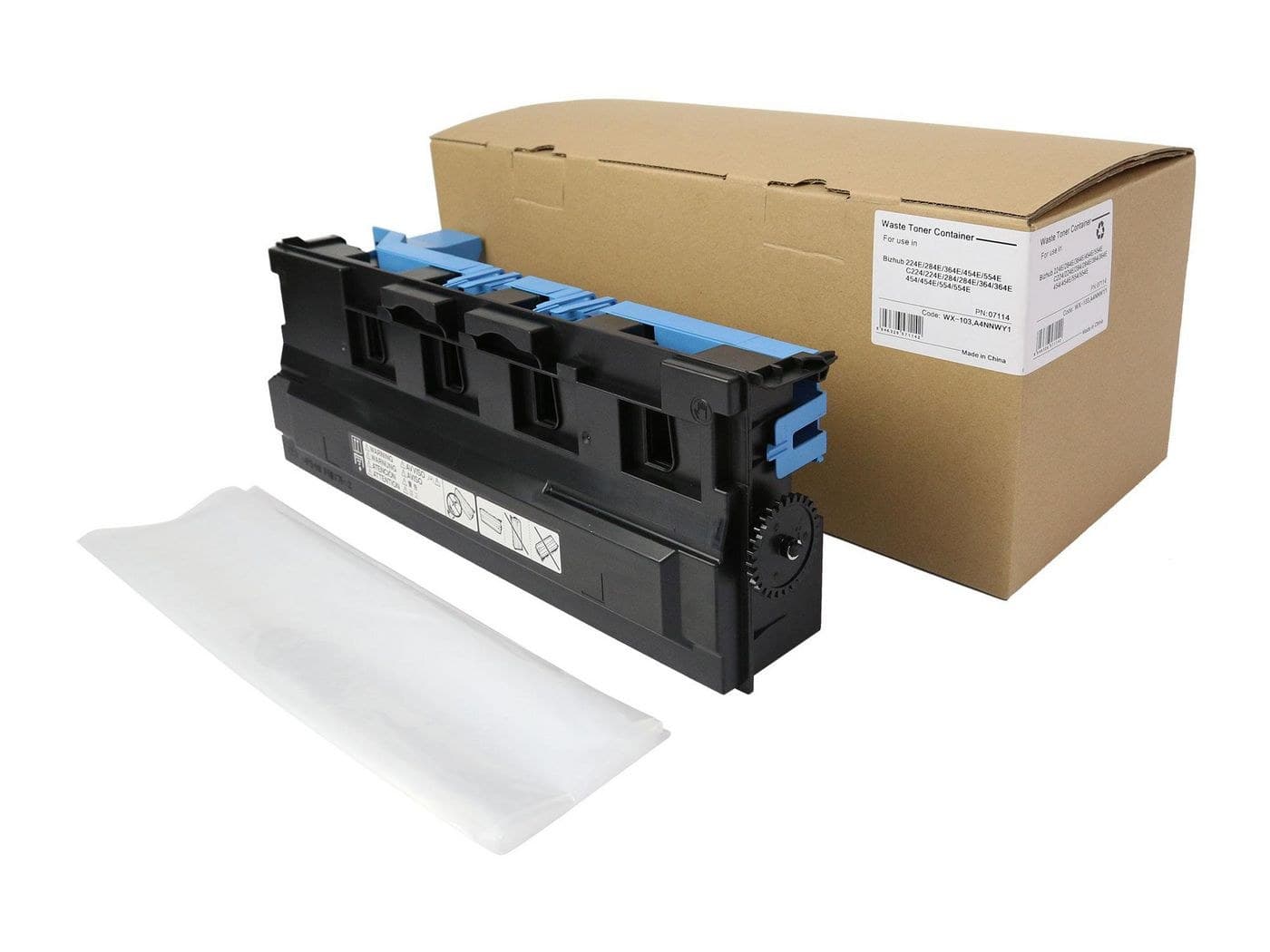 CoreParts MSP7114 Waste Toner Container for Konica Minolta bizhub 224e/284e/308/364e/454e/554e, C224/C284/C364/C454/C554 (replaces WX-103 / A4NNWY1) - Black, 1 Pack