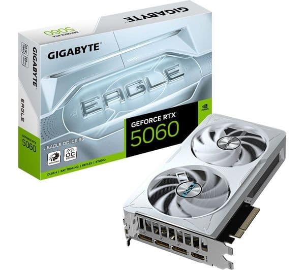 GIGABYTE GeForce RTX 5060 EAGLE OC ICE 8GB GDDR7 Graphics Card - White, 128-bit, PCI-E 5.0, GV-N5060EAGLEOC ICE-8GD - Image 7