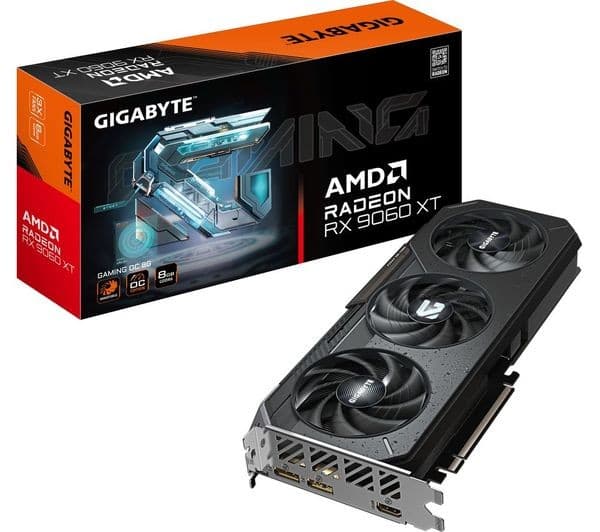 GIGABYTE Radeon RX 9060 XT GAMING OC 8GB Graphics Card - 8GB GDDR6, 128bit, PCI-E 5.0, 3320 MHz Boost Clock, 2 x DisplayPort 2.1a, 1 x HDMI 2.1b, GV-R9060XTGAMING OC-8GD - Image 6