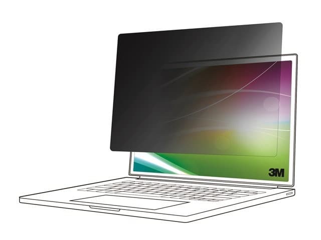 3M Bright Screen Privacy Filter for 14" Full Screen Laptop 16:10 BP140W1E Black - Image 2