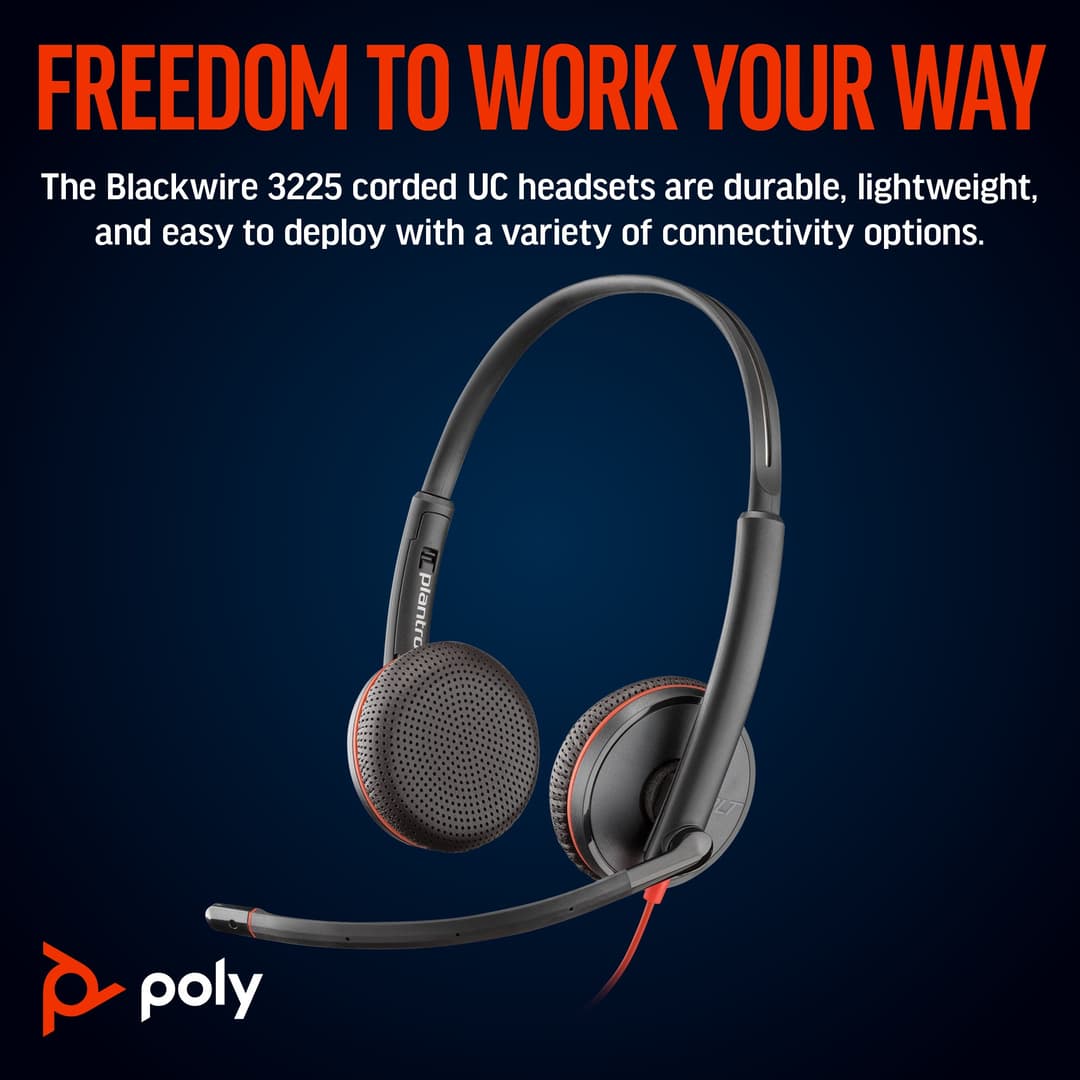 Poly Blackwire 3225 Stereo USB-C Headset - Image 5