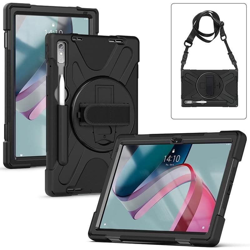 eSTUFF AUSTIN Defender Case for Lenovo Tab P11 Pro (2nd Gen) 2022 11.2" TB132FU - Black (ES681907-BULK)