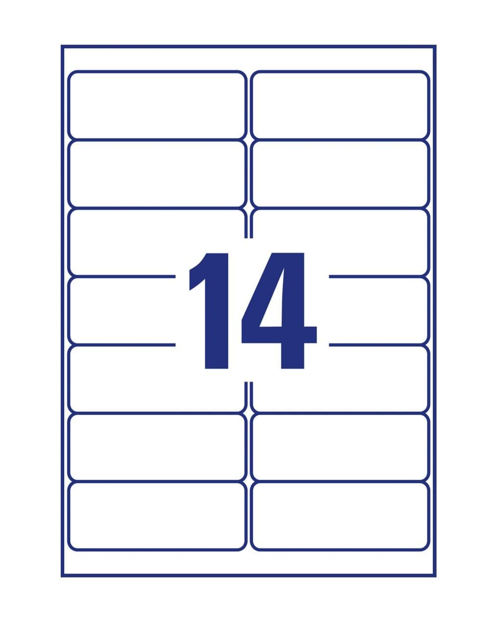 Avery LR7163-15 Recycled Address Labels 15 sheets - 14 Labels per Sheet - Image 1