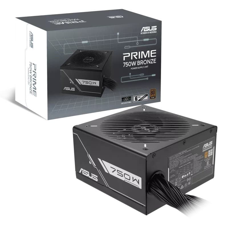 ASUS Prime 750W 80 PLUS Bronze ATX Non-Modular PSU Power Supply - Black - Image 1