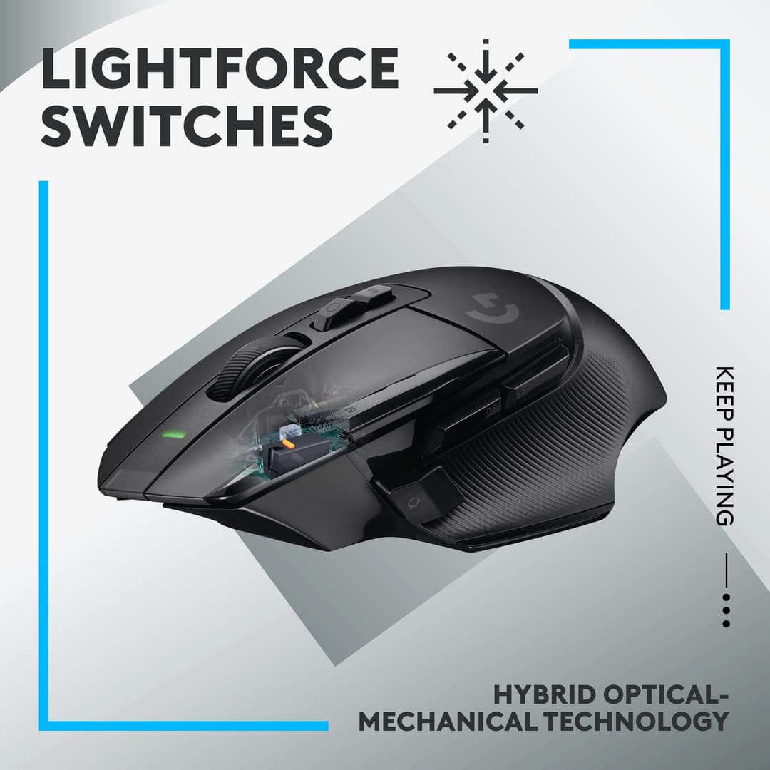 Logitech G G502 X LIGHTSPEED Wireless Gaming Mouse - Black - Image 2