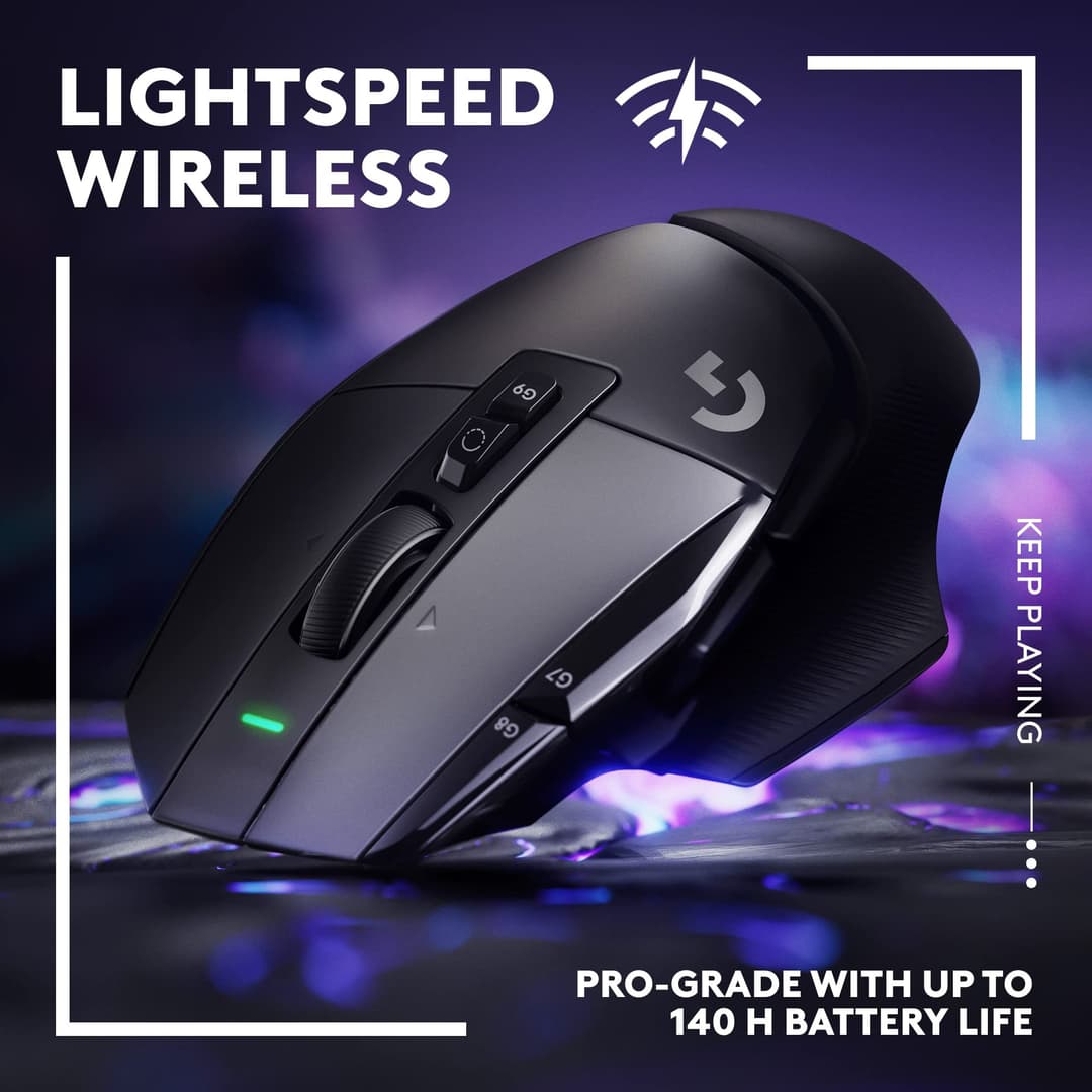 Logitech G G502 X LIGHTSPEED Wireless Gaming Mouse - Black - Image 3