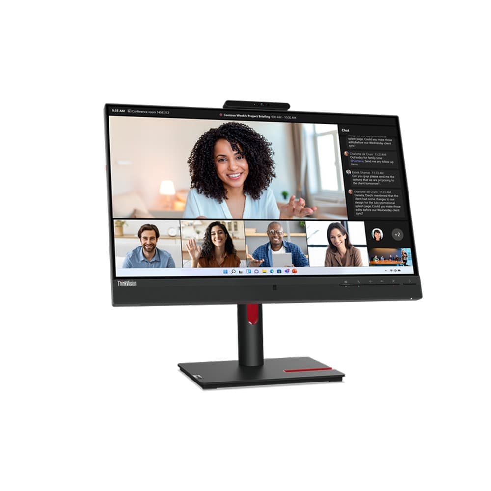 Lenovo ThinkVision T24mv-30 23.8" 1920 x 1080 Full HD IPS WLED Flat Video Conferencing Monitor - 5MP Webcam, Dual 5W Speakers, USB-C, Ethernet, HDMI, DisplayPort - Image 3