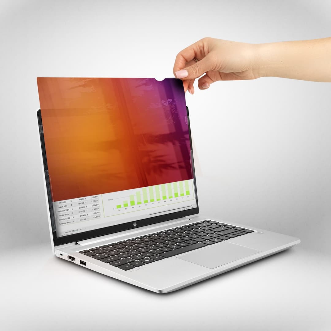 StarTech.com 14-inch 16:9 Laptop Privacy Screen, Reversible Gold Filter w/Enhanced Privacy, Computer Security Filter, Removable Screen Protector/Shield, +/- 30 Deg. - Image 4