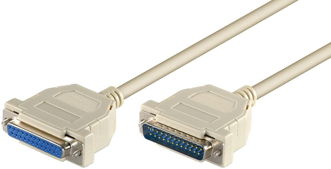 MicroConnect MODGR2 D-SUB 25-pin DB-25 Serial Data Cable 2m Male to Female