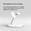 Belkin BoostCharge Pro 3-in-1 Wireless Charging Stand with MagSafe 15W White thumbnail 4