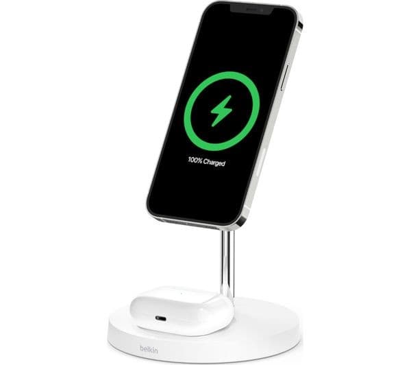 Belkin BOOST CHARGE PRO 2-in-1 Wireless Charger with MagSafe 15W - White (WIZ010myWH) - Image 3