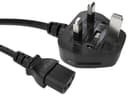 0.5m UK Plug to C13 Mains Lead - Black thumbnail 2