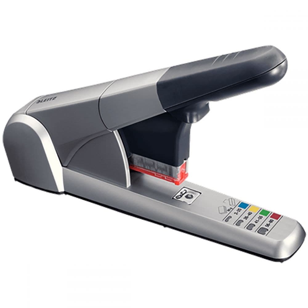 Leitz 5551 Heavy Duty Stapler 8mm 80 Sheets with 4 Staple Cassettes (K6/K8/K10/K12) - Image 1