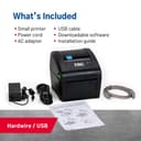 TSC DA210 Desktop Direct Thermal Label Printer - 4.25 inch, 203 dpi, USB 2.0 - Black thumbnail 4