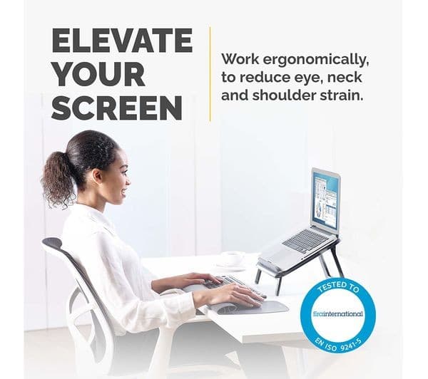 Fellowes I-Spire Series Quick Lift Laptop Stand 8212001 - Black - Image 2